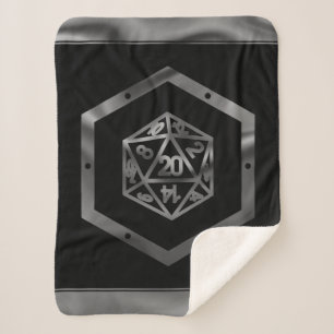 RPG Dice Fantasy Old School Tabletop Retro Gamer Sherpa Blanket