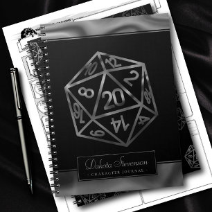 RPG Dice   Fantasy Tabletop Gamer Custom Character Notebook