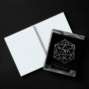 RPG Dice   Fantasy Tabletop PnP Gamer Graph Paper Notebook