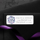 RPG Dice | Galaxy Fantasy Tabletop Gamer Address Return Address Label<br><div class="desc">It's always GAME ON so choose your weapon and roll initiative... A novelty GEEK CHIC gamer wedding/party theme perfect for any old school tabletop RPG pen/pencil and paper (PnP) fantasy role player featuring a 20-sided dnd polyhedral dice with a natural 20 roll for the roleplaying magical wizard slayer of dragons...</div>