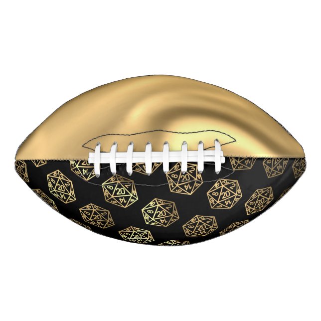 RPG Dice | Gold Fantasy Retro Tabletop PnP Gamer Football (Front)