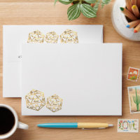 RPG Dice | Gold Fantasy Tabletop PnP Gamer Address