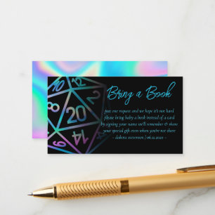 RPG Dice Holo Fantasy PnP Tabletop Book Request Enclosure Card