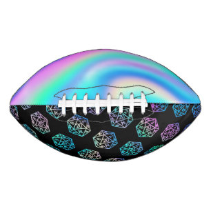 RPG Dice Holo Fantasy Retro Tabletop PnP Gamer Football