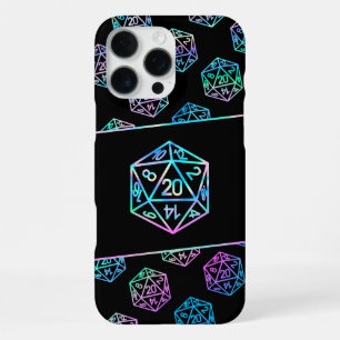 RPG Dice   Holo Fantasy Retro Tabletop PnP Gamer iPhone 16 Pro Max Case