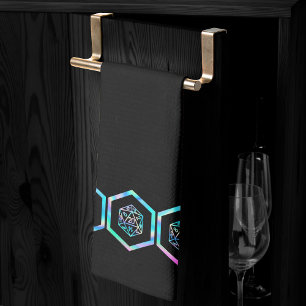 RPG Dice   Holo Fantasy Retro Tabletop PnP Gamer Tea Towel