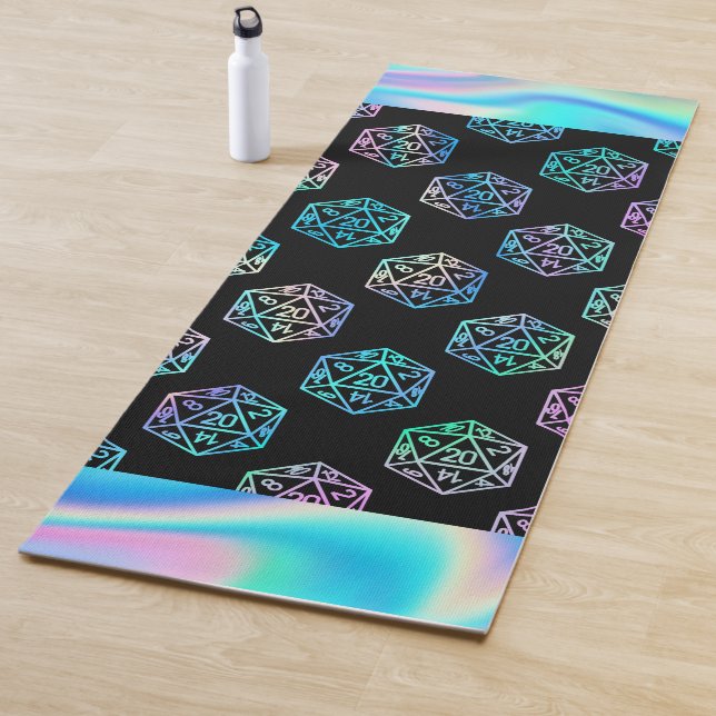 RPG Dice | Holo Fantasy Retro Tabletop PnP Gamer Yoga Mat (In Situ)