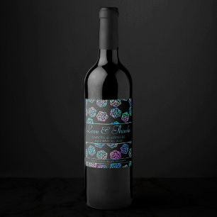 RPG Dice   Holo Fantasy Tabletop PnP Gamer Custom Wine Label