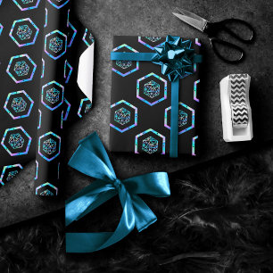 RPG Dice   Holo Old School Tabletop PnP Roleplayer Wrapping Paper