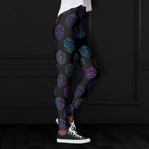 RPG Dice   Nebula Fantasy Retro Tabletop PnP Gamer Leggings