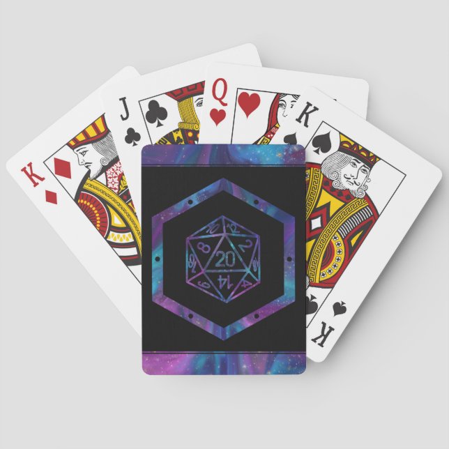 RPG Dice | Nebula Fantasy Retro Tabletop PnP Gamer Playing Cards (Back)