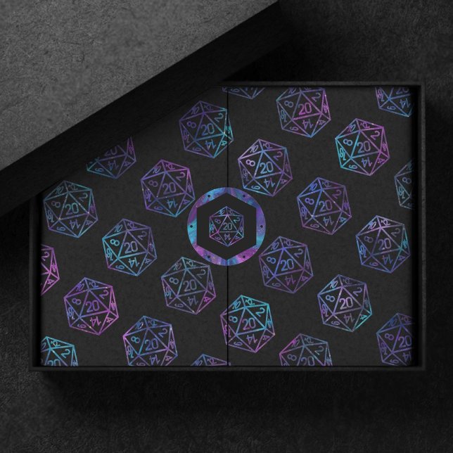 RPG Dice | Nebula Fantasy Retro Tabletop PnP Gamer Tissue Paper (Creator Uploaded)
