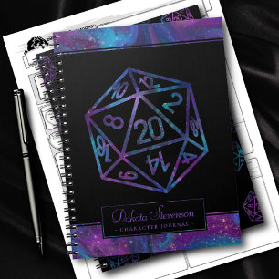 RPG Dice   Nebula Fantasy Tabletop Gamer Character Notebook