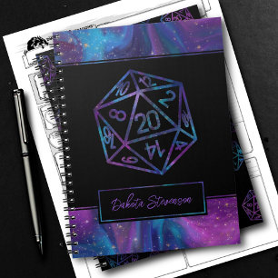 RPG Dice   Nebula Fantasy Tabletop Gamer Character Notebook