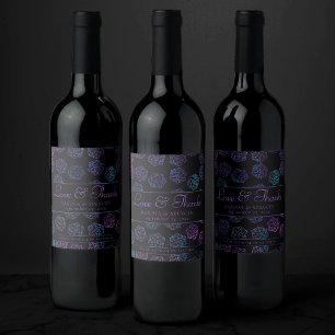 RPG Dice Nebula Fantasy Tabletop Gamer Custom Wine Label