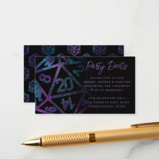 RPG Dice | Nebula Fantasy Tabletop Gamer Reception Enclosure Card