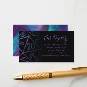 RPG Dice   Nebula Fantasy Tabletop Gamer Registry Enclosure Card