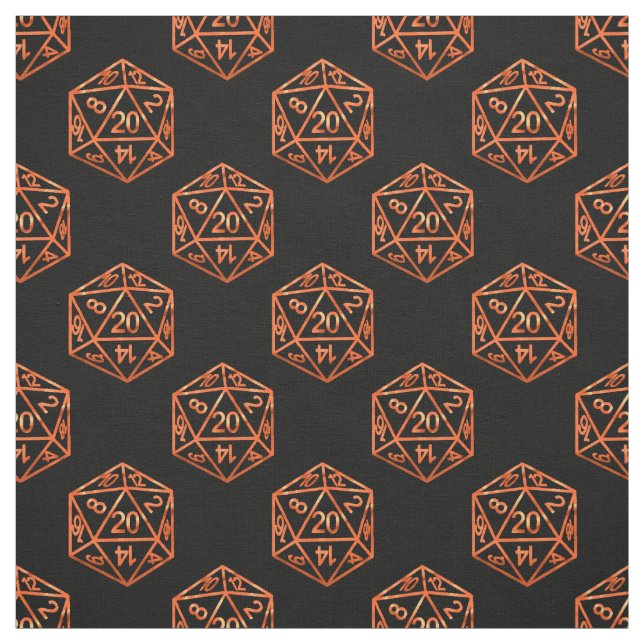 RPG Dice | Orange Old School Tabletop Roleplayer Fabric (Swatch)