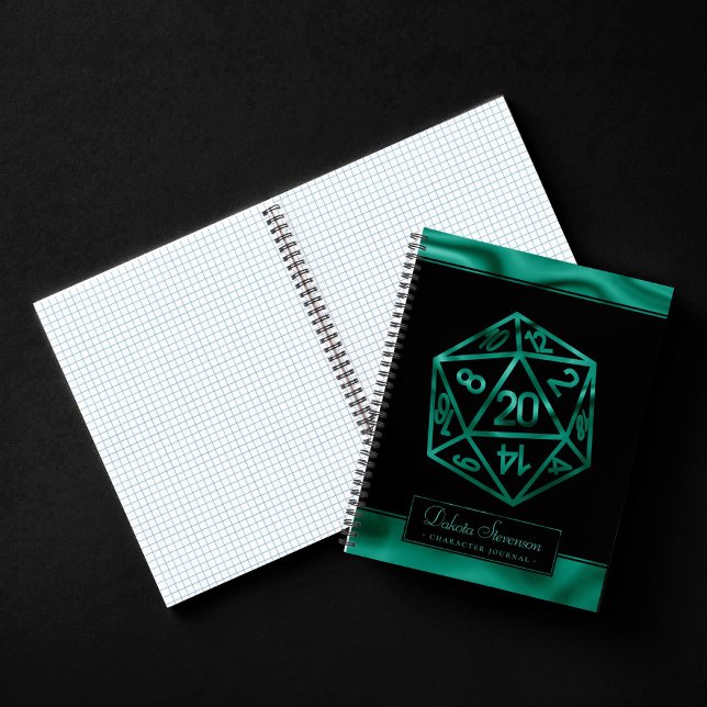 RPG Dice | Teal Tabletop Role Player Graph Paper Notebook (Creator Uploaded)