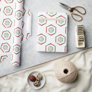 RPG Dice   XMAS Fantasy Retro Tabletop PnP Gamer Wrapping Paper