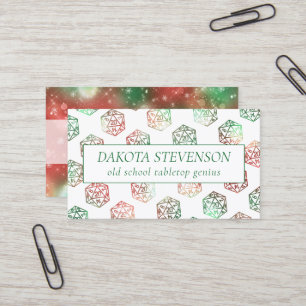 RPG Dice XMAS Fantasy Tabletop Gamer Branding Business Card