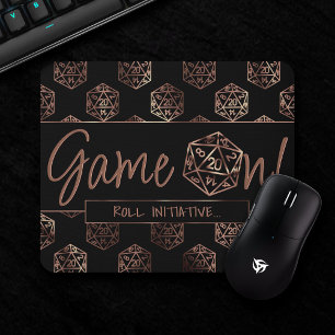 RPG Game On Copper Fantasy Tabletop Gamer Dice Mouse Pad