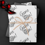 RPG Game On | Fantasy Tabletop Retro Gamer Dice Wrapping Paper Sheet<br><div class="desc">GAME ON! so choose your weapon and roll initiative... Novelty RPG geek chic gamer wrapping papers are also ideal for ephemera diy furniture decoupage, or home decor do-it-yourself projects. Perfect for any old school tabletop pen/pencil and paper (PnP) fantasy role player featuring a 20-sided dnd polyhedral dice with a natural...</div>
