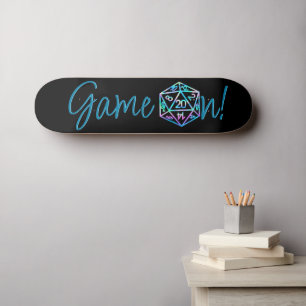 RPG Game On   Holo Fantasy Tabletop Retro Gamer Skateboard