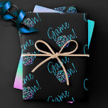 RPG Game On | Holo Fantasy Tabletop Retro Gamer Wrapping Paper Sheet<br><div class="desc">GAME ON! so choose your weapon and roll initiative... Novelty RPG geek chic gamer wrapping papers are also ideal for ephemera diy furniture decoupage, or home decor do-it-yourself projects. Perfect for any old school tabletop pen/pencil and paper (PnP) fantasy role player featuring a 20-sided dnd polyhedral dice with a natural...</div>