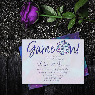 RPG Game On   Nebula Fantasy Tabletop Gamer Dice Invitation