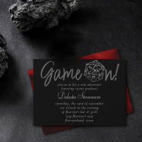 RPG Game On | Red Fantasy Tabletop PnP Gamer Dice