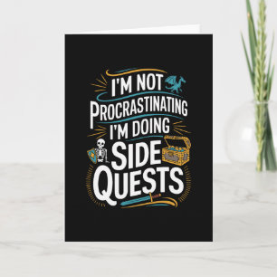 Rpg Gamer Apparel For Quest Lovers Uni-adult Black Card