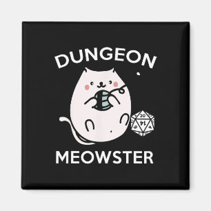 Rpg Gamer Cats Side Quest Funny Nerd D20 Dice Game Magnet