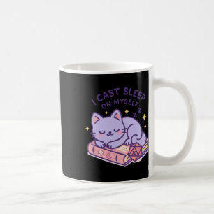 Rpg Gamer Nerdy Cat Sleeping D20 Dice For Cat Love Coffee Mug
