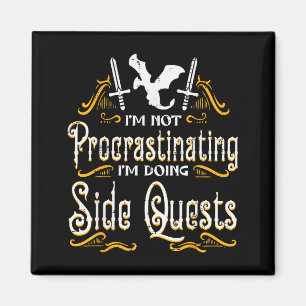 Rpg Gamer Not Procrastinating Side Quest Funny Men Magnet