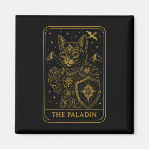Rpg Gamer Paladin D20 Dice Nerdy Geek Cat Men Wome Magnet