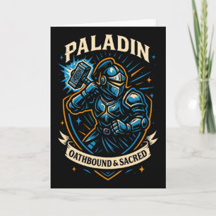 Rpg Gamer Paladin D20 Dice Nerdy Geek Men Women Ki Card