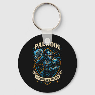 Rpg Gamer Paladin D20 Dice Nerdy Geek Men Women Ki Key Ring