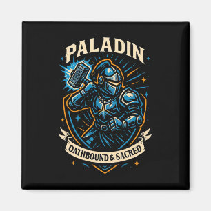 Rpg Gamer Paladin D20 Dice Nerdy Geek Men Women Ki Magnet