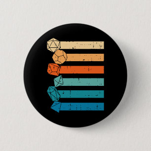 Rpg Gamer Retro Role Playing Game Men Boys 6 Cm Round Badge