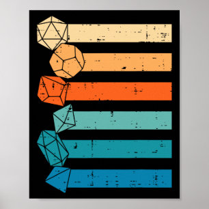 Rpg Gamer Retro Role Playing Game Men Boys Poster