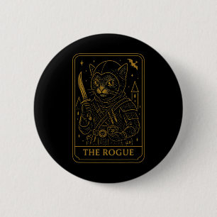 Rpg Gamer Rogue D20 Dice Nerdy Geek Cat Men Women 6 Cm Round Badge