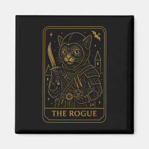 Rpg Gamer Rogue D20 Dice Nerdy Geek Cat Men Women  Magnet