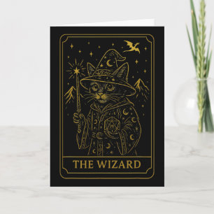 Rpg Gamer Wizard D20 Dice Nerdy Geek Cat Men Women Card