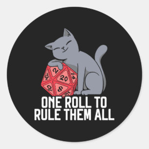 Rpg Gaming D20 Tabletop Games Funny Rpg Gamer Classic Round Sticker