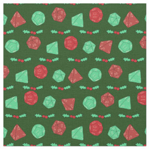 RPG Gaming Dice, Board, Fantasy Games Christmas Fabric
