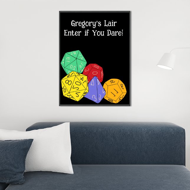 RPG Gaming Dice, Board, Fantasy Games Personalised Poster (Creator Uploaded)