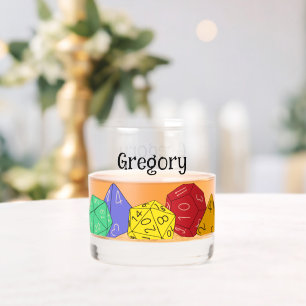 RPG Gaming Dice, Board, Fantasy Games Personalized Whiskey Glass