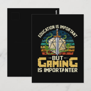rpg gaming is importanter postcard