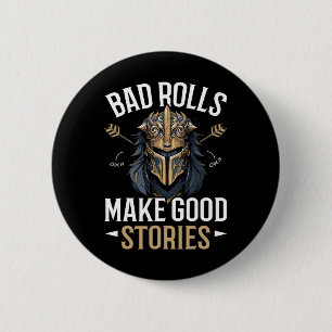 Rpg Gaming Role Playing D20 Tabletop Games Funny R 6 Cm Round Badge